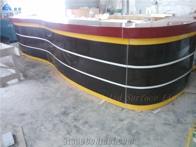 Solid Surface Top Restaurant Bar Reception Counter