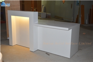 Stone Table Top Modern Led Reception Desk