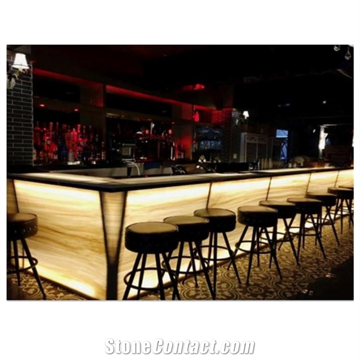 Translucent Artificial Onyx Led Bar Counter Best Price