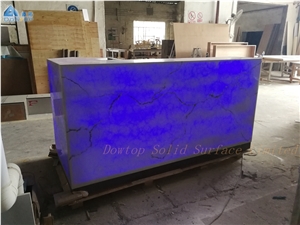 Translucent Marble Top Club Bar Counter