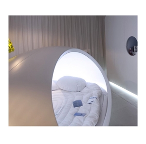 White Round Stone Cave Bed