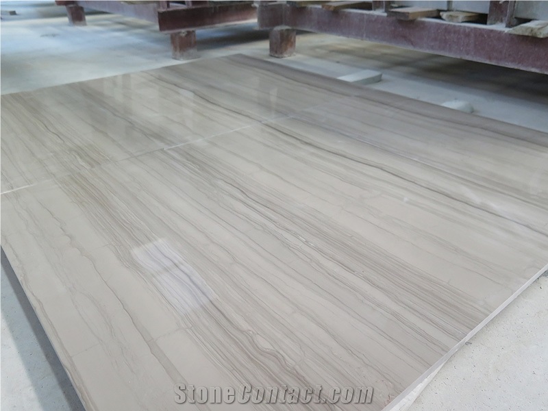 Athens Grey Wood Marble Polishing Slabs Tiles
