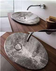 New Style Grey Marble Wash Sink and Basin