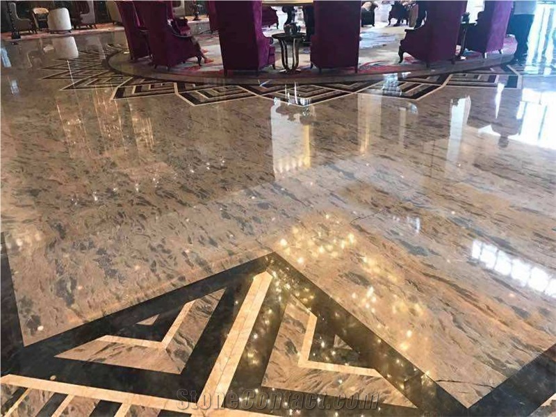 Polished Of Apollo Beige Marble Used Wall Flooring