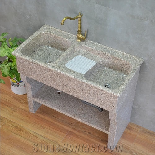 Western High Polished Natural Granite Laundry Tray