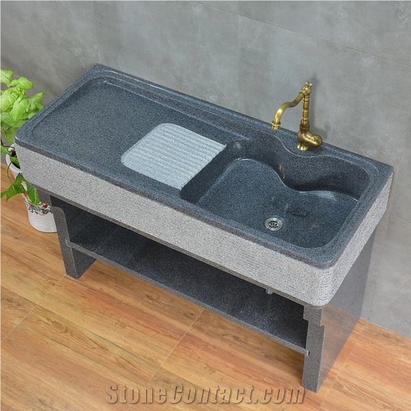 Western High Polished Natural Granite Laundry Tray