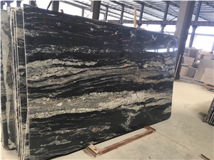 China Cosmic Black Granite Polished Slabs