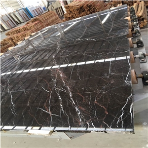 China Laurent Brown Marble Slabs For Wall Install