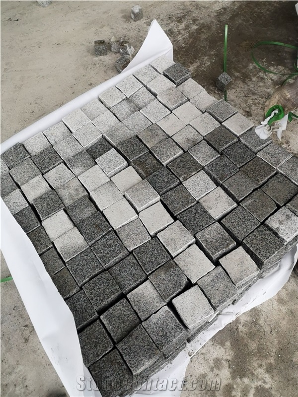China Sesame Grey Granite G603 Cobblestones,Setts