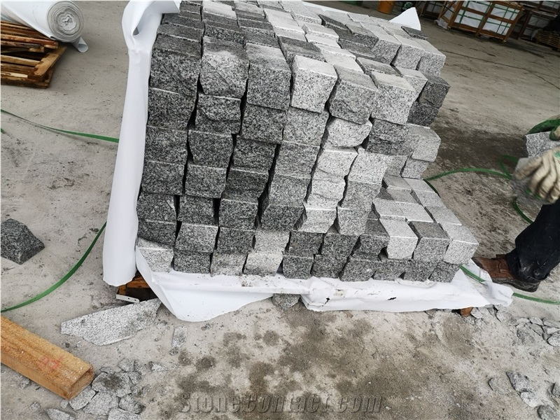 China Sesame White Granite G603 Cobble Stone Paver