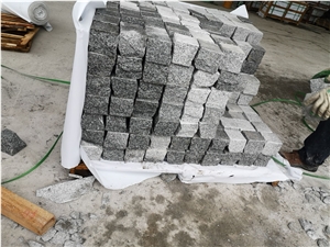 New G603 Granite Flamed Cobbles Cube Stone Setts