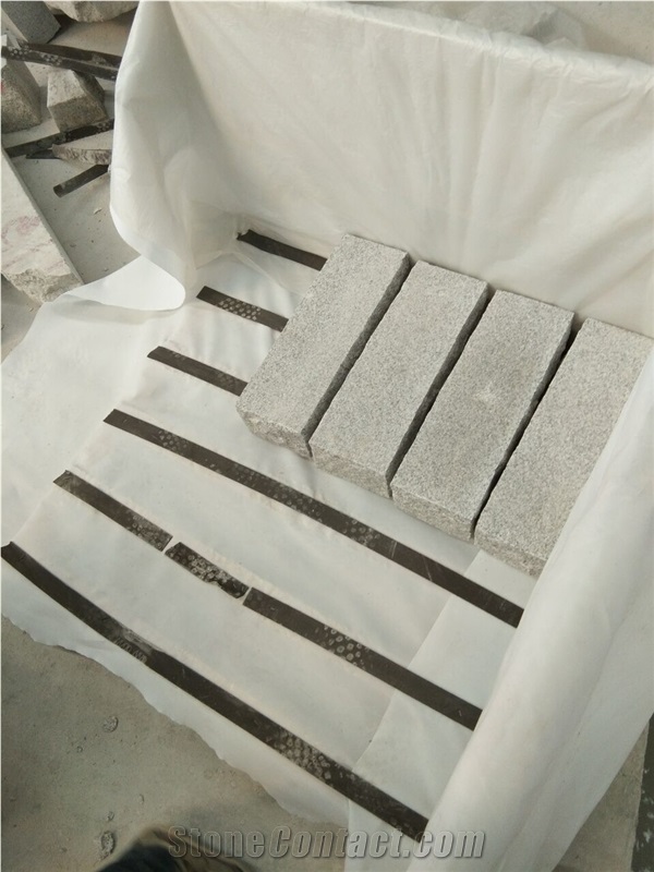 Sesame White Granite G603 Flamed Split Block Steps