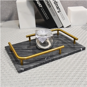Creative Modern Room Marble Tray with Handle