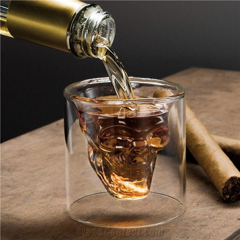 Crystal Skull Shot Glass for Wine Cocktail Vodka