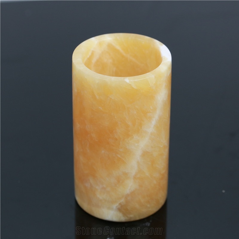 Cylinder Marble Candle Holder