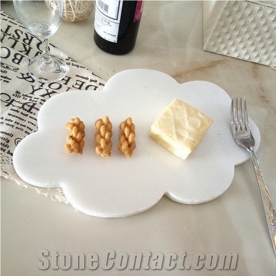 Marble Cloud Serving Tray for Dessert