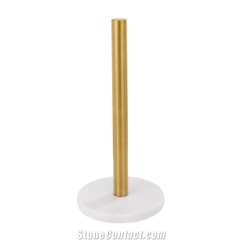 Marble Paper Holder Copper Plated Standing
