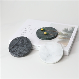 Marble Stone Round Cup Holder Mat Pad