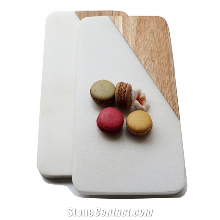 Multifunctional Natural Marble Wood Serving Plate