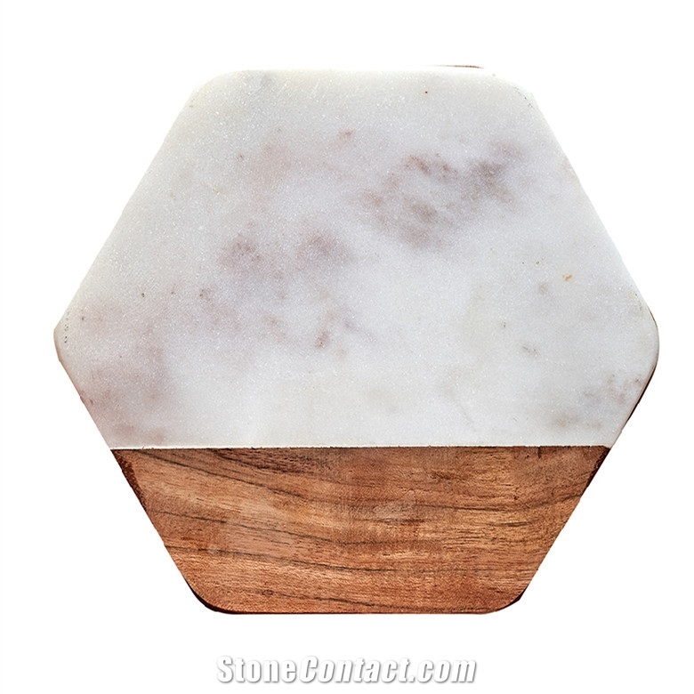 Nordic Simple Marble Solid Wood Cheese Tray