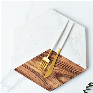 Nordic Simple Marble Solid Wood Cheese Tray