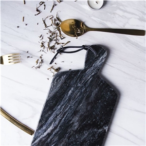 Rectangle Marble Cutting Board Tray with Handle