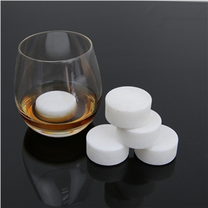 Round Soapstone Whisky Stone for Wine Cooling