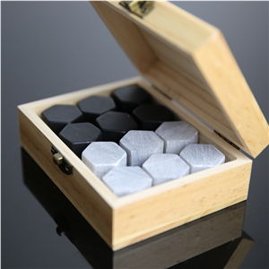 Soapstone Whisky Stone with Gift Box Packing