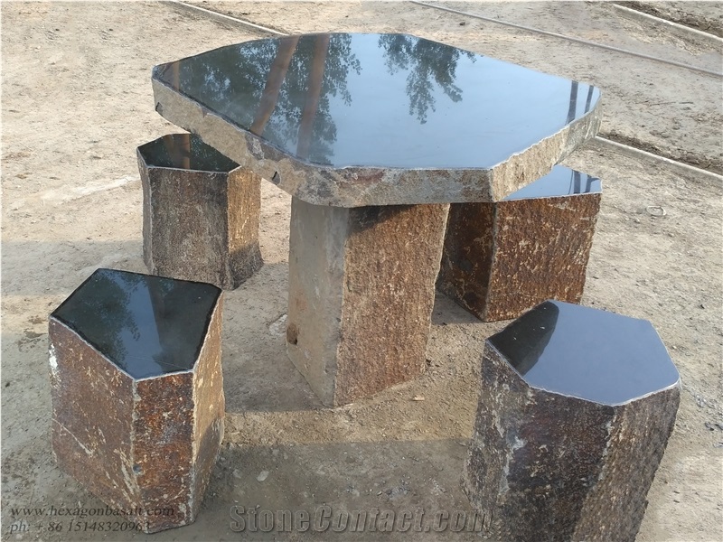 Natural Basalt Tables & Chairs