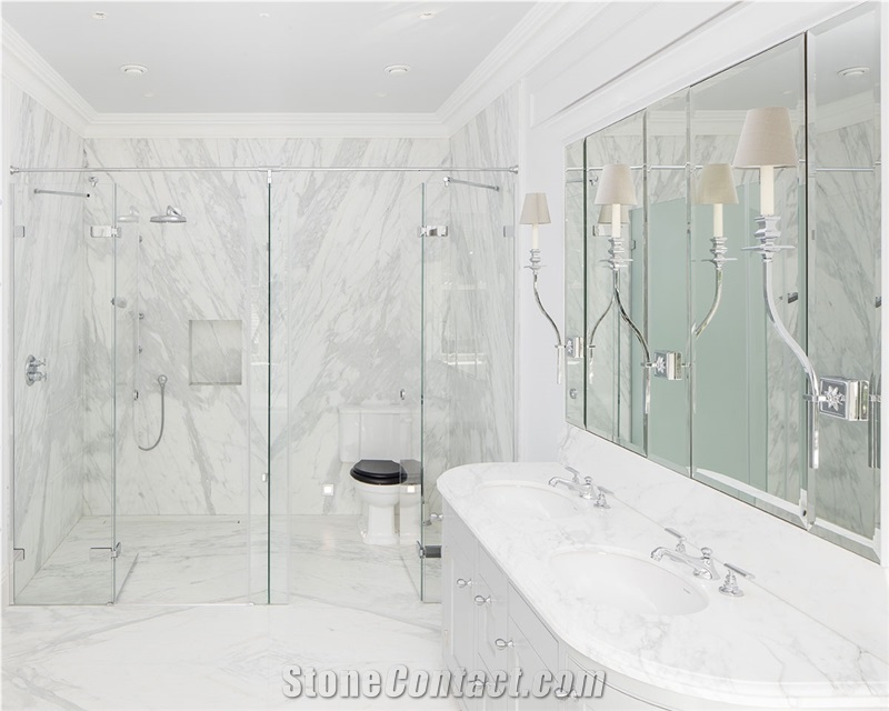 Calacatta Marble Residential Bathroom Design