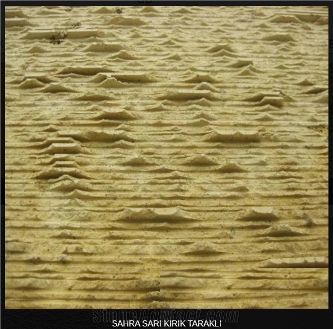 Sahra Yellow Tuff Chiseled and Sawn Wall Tiles