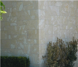 Golden Coral Stone Exterior Wall Application