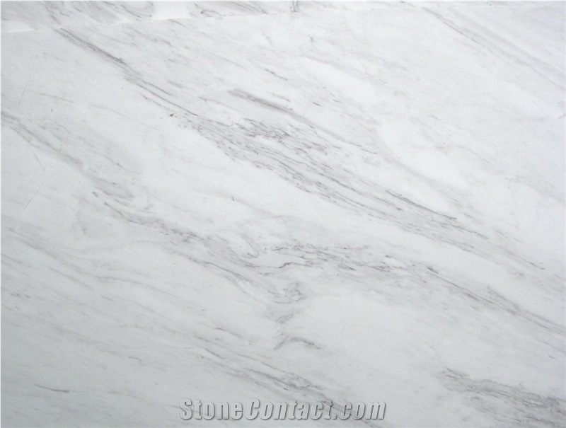 Ariston White Marble Slab with Little Grey Texture