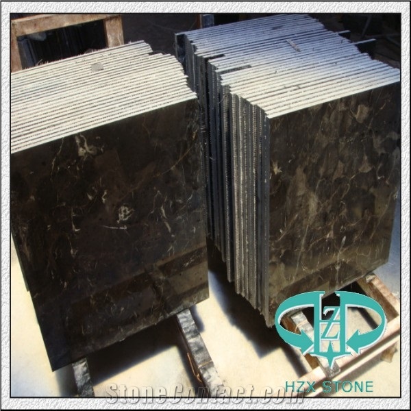 Quality Natural Wooden/White/Grey Veins Marble