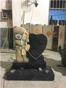 Black Granite Bear Monument