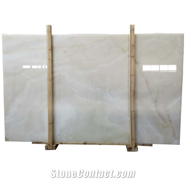 Iran Pure White Color Onyx with 1.6 cm Polished
