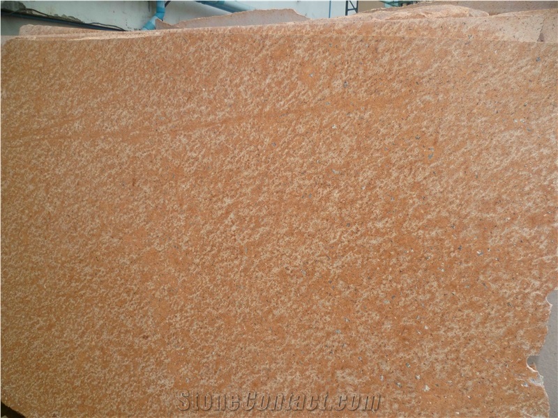 Ekachai Orange Owned Quarry Red Granite Raw Blocks