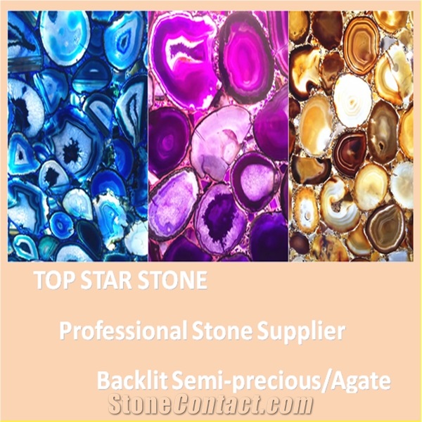 Backlit Semiprecious Stone,Agate Stone, Gemstone