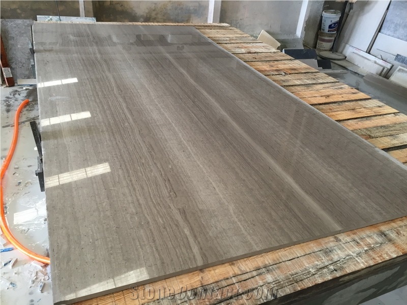 Wood Grain Gray Marble Slab,China Gray Stone Slab