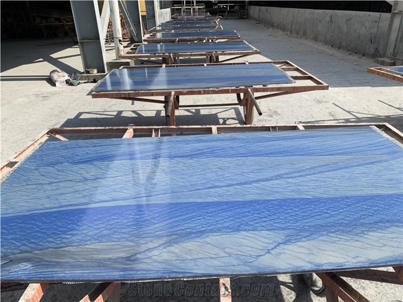 Azul Macaubas Blue Quartzite Tiles, Slabs