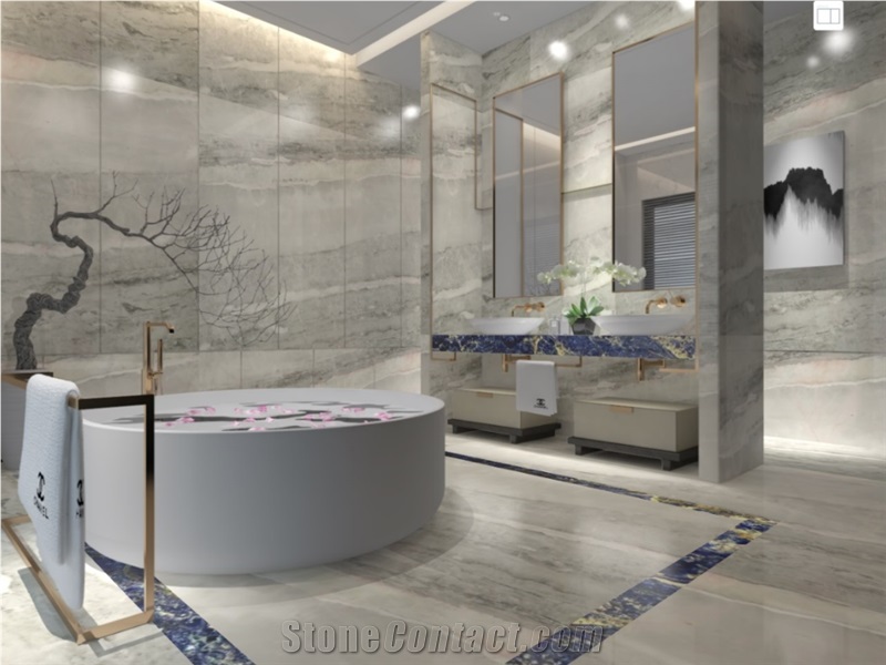 Honed Ariston Grey Marble Bathroom Tops