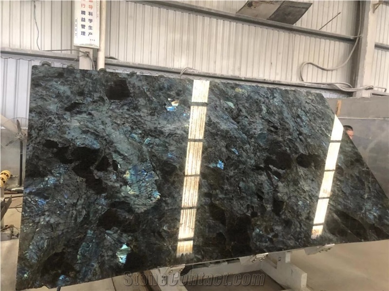 Lemurian Blue Granite Slabs for Wall Claddings