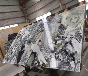 Polished Cold Jade Marble Slabs for Kitchen Tops