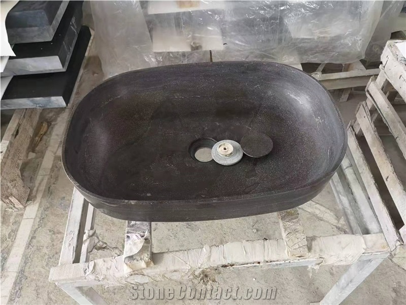 China Blue Limestone Wash Basin, Limestone Sinks