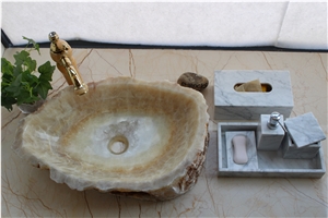 Honey Onyx Wahs Basin, Marble Stone Sinks