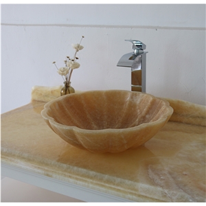 Honey Onyx Wash Basin, Onyx Bathroom Sinks