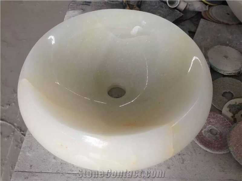 White Onyx Wash Basin,Onyx Bathroom Sinks