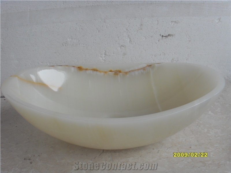 White Onyx Wash Basin, White Onyx Bathroom Sinks