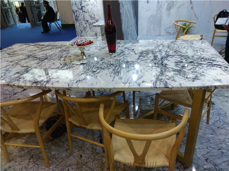 Centalla White Marble Polished Table Top