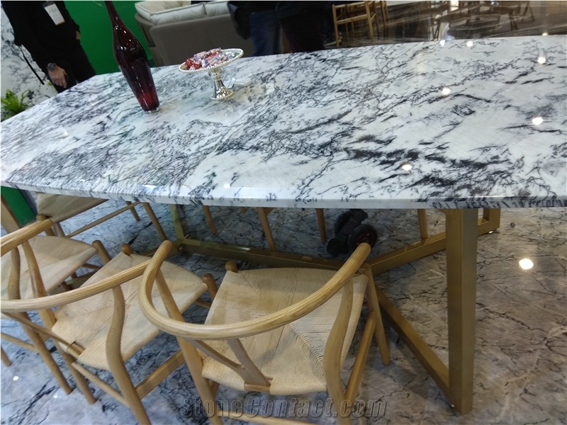 Centalla White Marble Polished Table Top